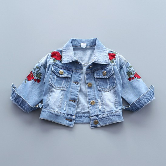newborn girl denim jacket
