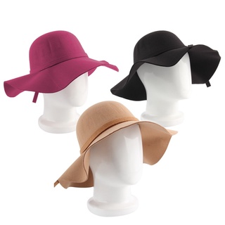 ⊙FMDWomen Wide Brim Fedora Bowler Cloche Hat Cap #2
