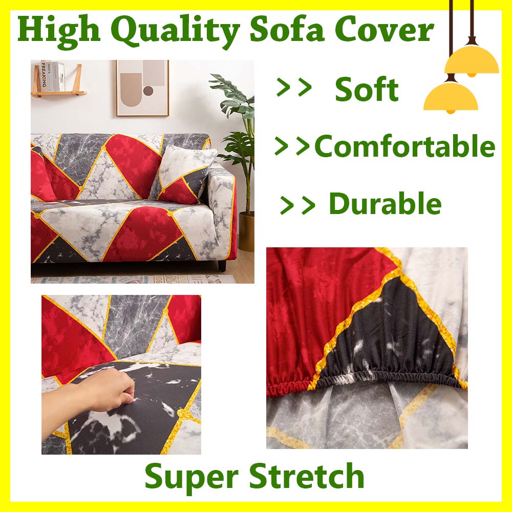 Home Decoration Sofa Cover Set Stretchable 1/2/3/4 Seater Seat Cover Single Regular Sofa Cover