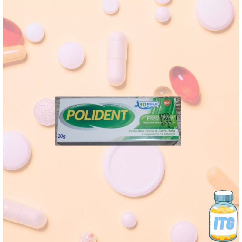 Polident Flavour Free Denture ( Pustiso) Glue Adhesive Cream 20 gems
