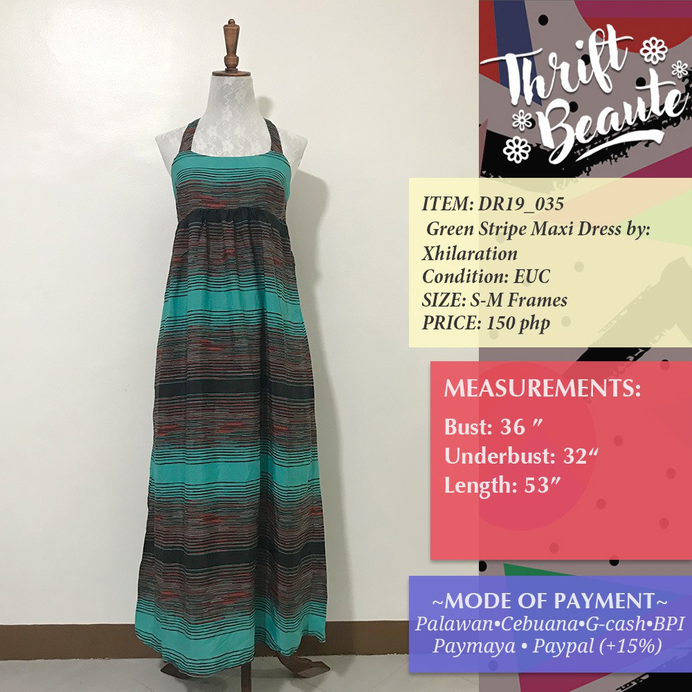 green striped maxi dress