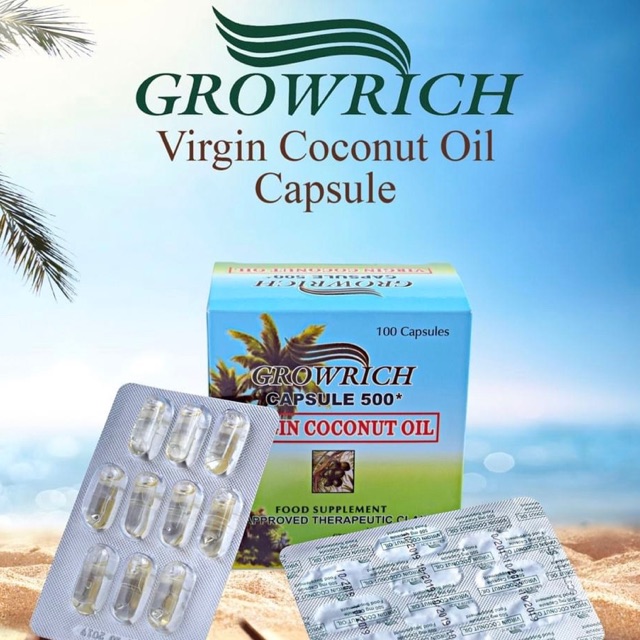 GROWRICH Virgin Coconut Oil (VCO) Capsules