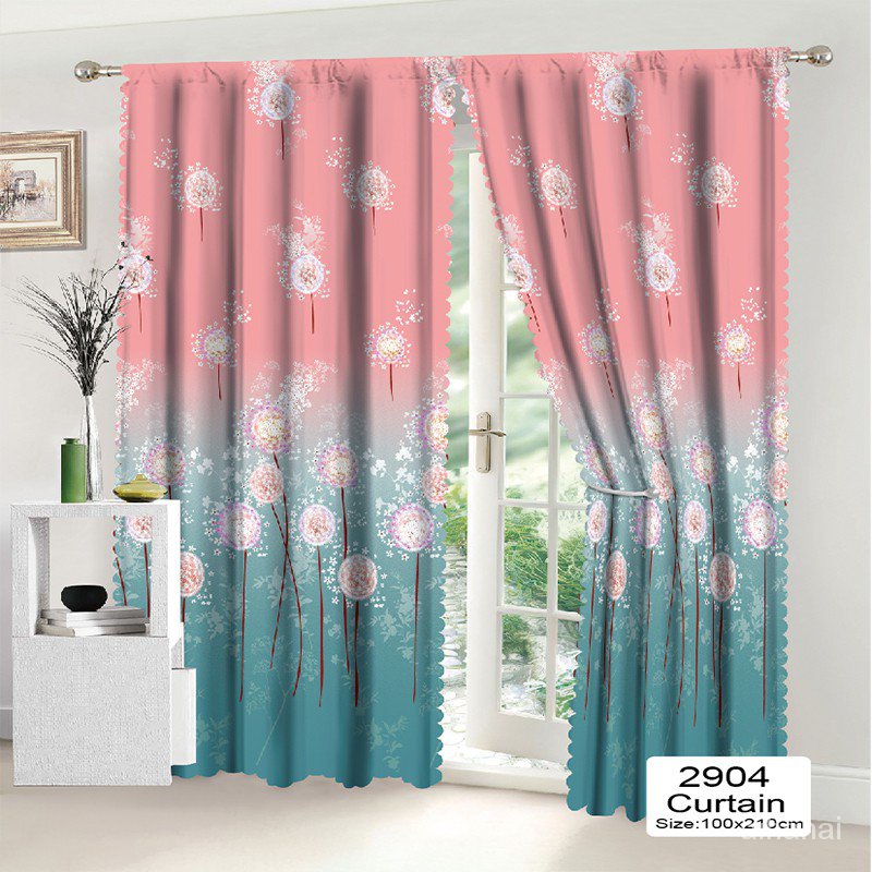 Pink elegance 1PC New Curtina 110x210cm Design Curtain For Window Door Room Home Decoration(No Ring)