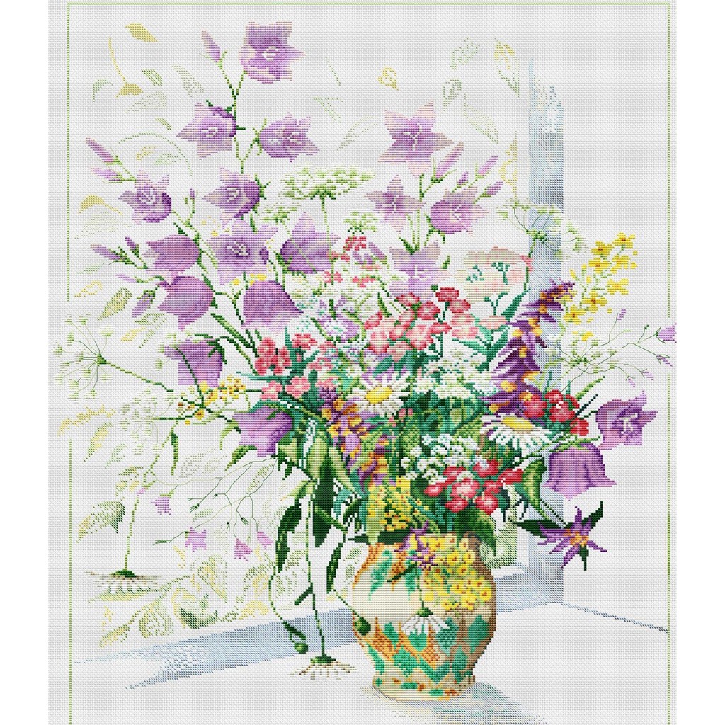 Field Flowers Bouquet Cross Stitch Pattern Only | Shopee ...