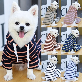 【PREMIUM QUALITY】 Spring&Summer&Autumn Dog Clothes Pet Striped Hoodie Dog Hoodie Pet Clothes Tedd