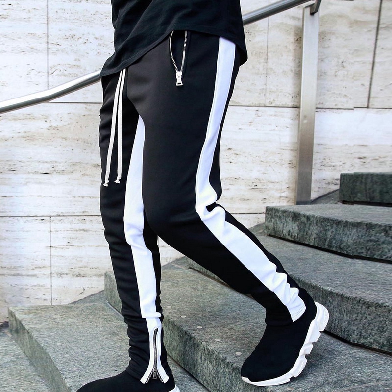 skinny black track pants