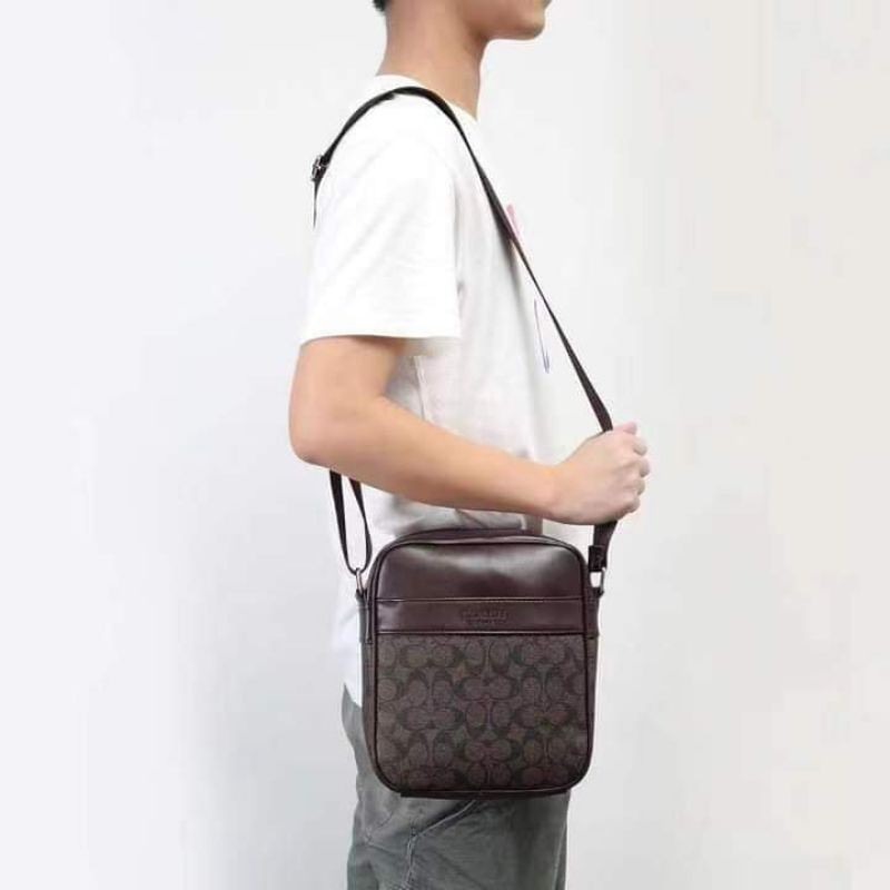 Mens Coach Leather Sling Bag | Shopee Philippines