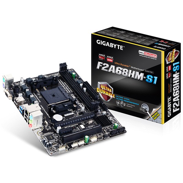 GIGABYTE F2A68HMS1 DDR3 FM2 Motherboard Bundle AMD A67480 A87680