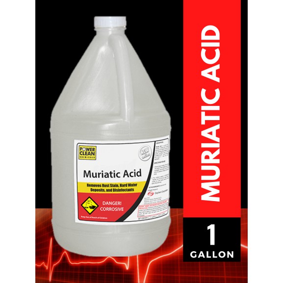 Heavy Duty Muriatic Acid 1 GALLON Concentrated Disinfectant Toilet Tile