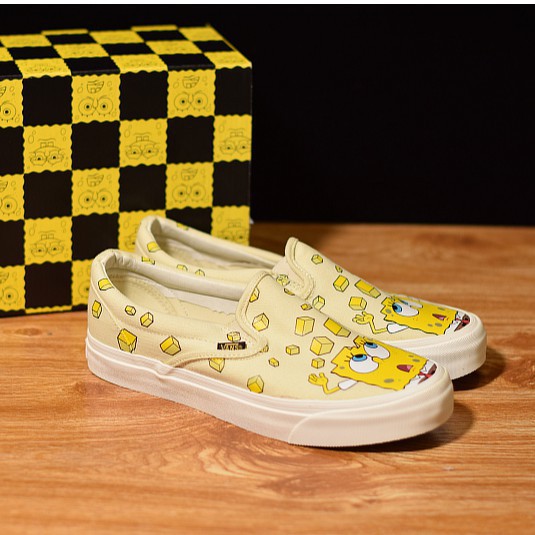 spongebob vans slip ons