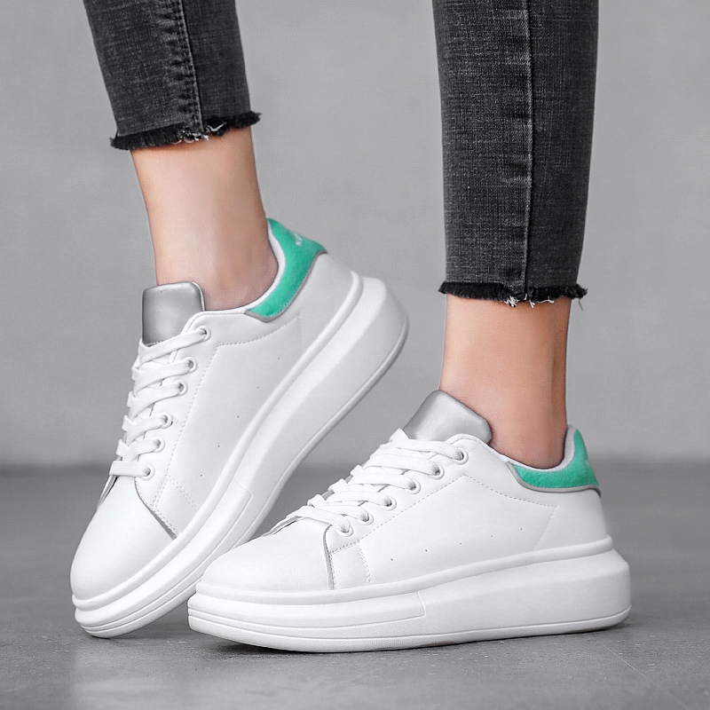 leather casual sneakers womens