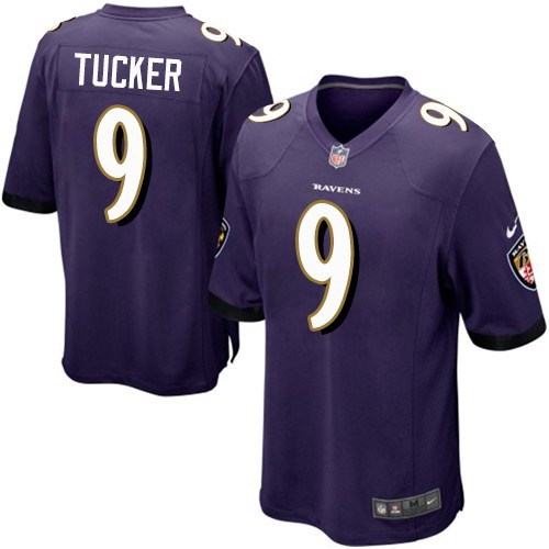 Mens Ravens #9 Justin Tucker Football 