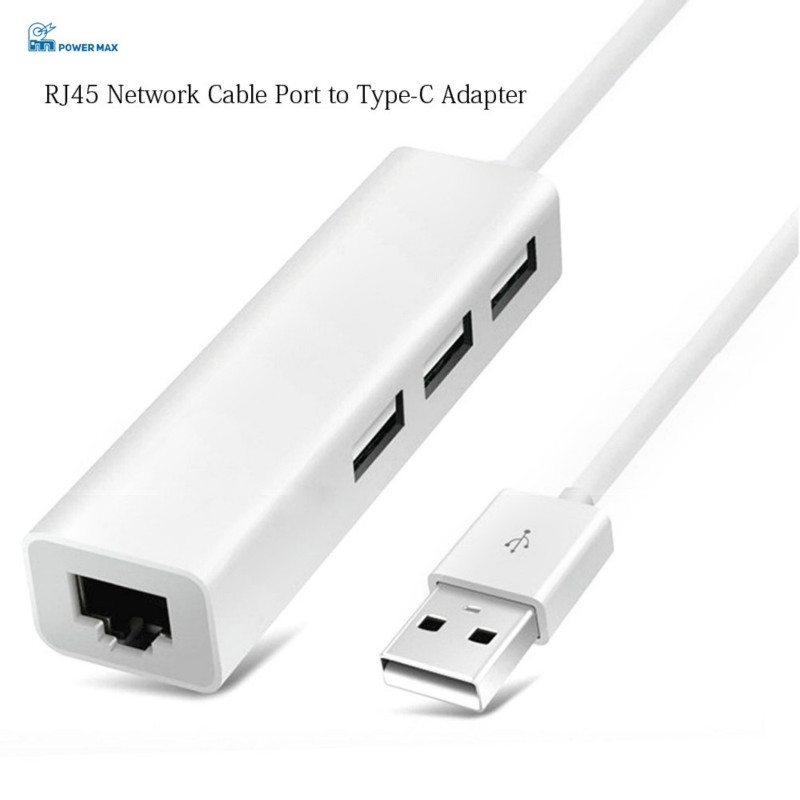 USBC USB 3.1 Type C to USB RJ45 Lan Adapter Hub Cable For