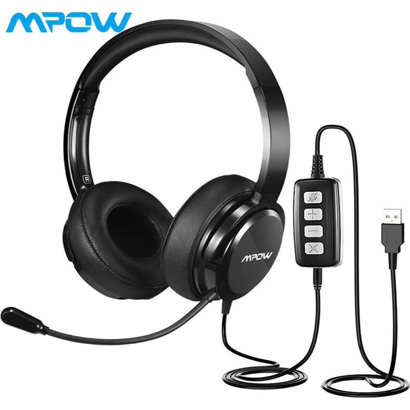 Mpow HC2 3.5mm USB PC Headset OnEar Wired Headphones Shopee Philippines