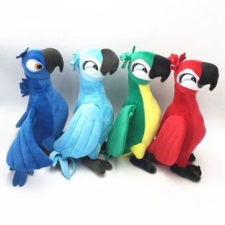 12" BLU & JEWEL 2PCS Rio Plush Toy Parrot Bird Stuffed Animal Doll for Kids Gift 