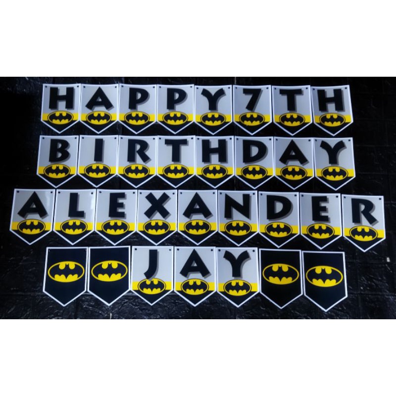 BATMAN Personalized NAME PARTY BANNER | Shopee Philippines