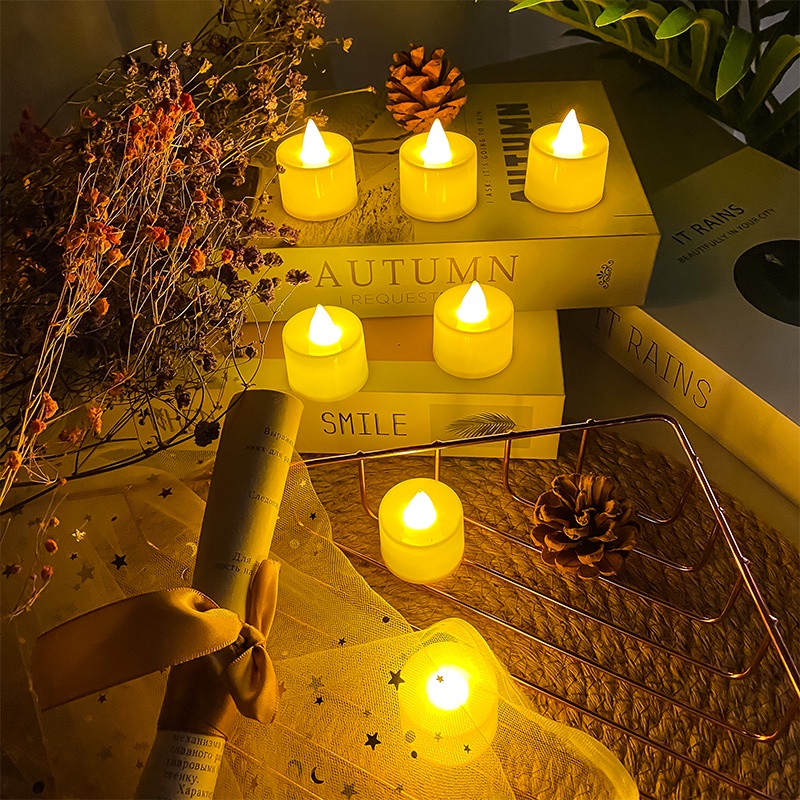 【STOCK】LED flameless candle lamp tea lamp family wedding birthday decoration