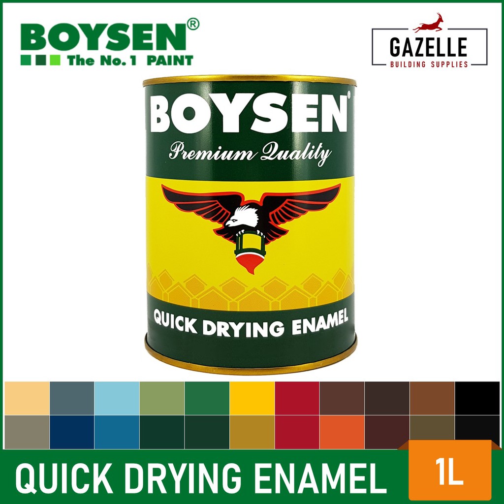 Boysen Quick Dry Drying Enamel Flatwall Metal Primer QDE Red Oxide 1L ...