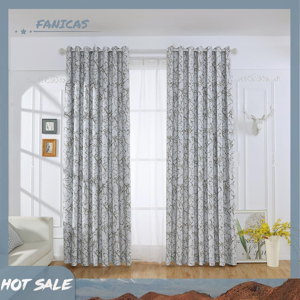 Branch Printed Home Blackout Curtains Living Room Bedroom Windows Decorative Drapes Curtain Shopee Philippines