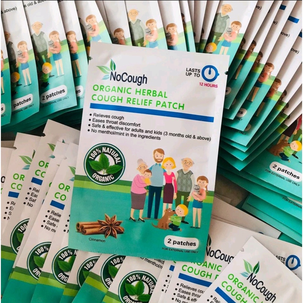 10 patches NoCough Organic Herbal Cough Relief Patch Asthma Ubo Cough