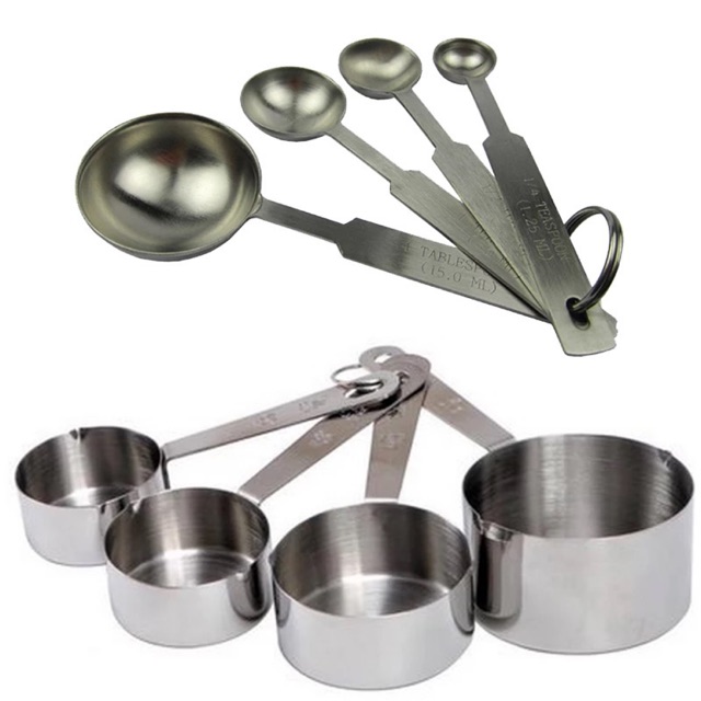 Stainless Steel Measuring Cups / Stainless Steel Measuring Spoon Baking ...