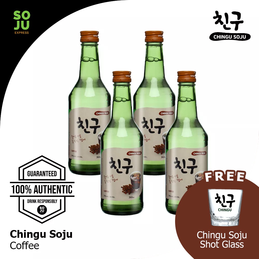 Chingu Soju Coffee 360ml x 4 WITH FREE SHOTGLASS Shopee Philippines
