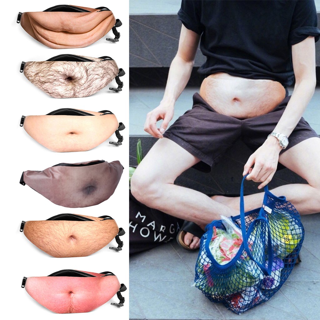 hairy man fanny pack