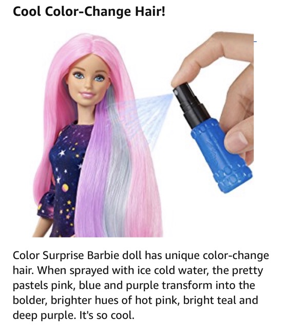 barbie doll color hair