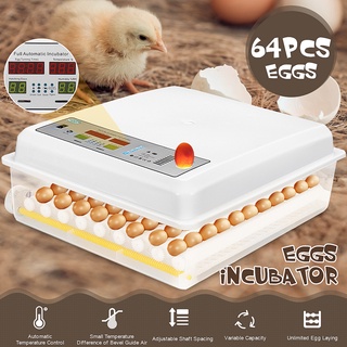 Farm Hatchery Incubator Brooder Machine 64 Eggs Automatic Turning Incubator Egg Hatchers For Chicken Poultry Bird Quail
