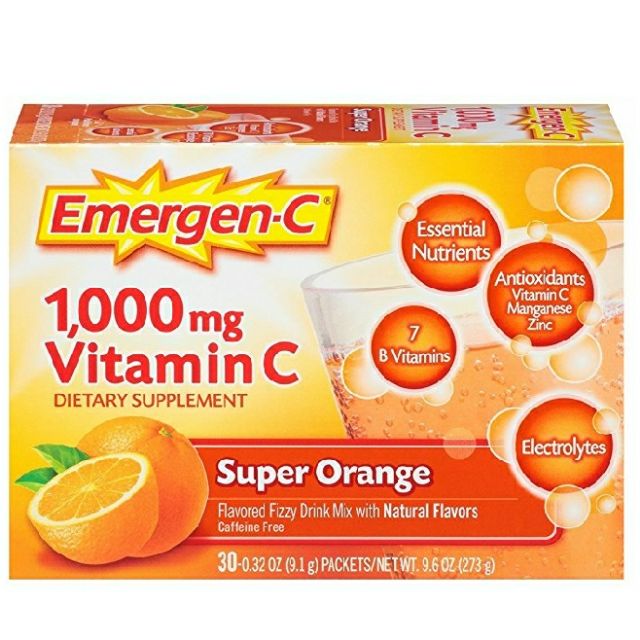 Emergen C Vitamin 1000mg Super Orange 30 1 Month Supply Shopee Philippines