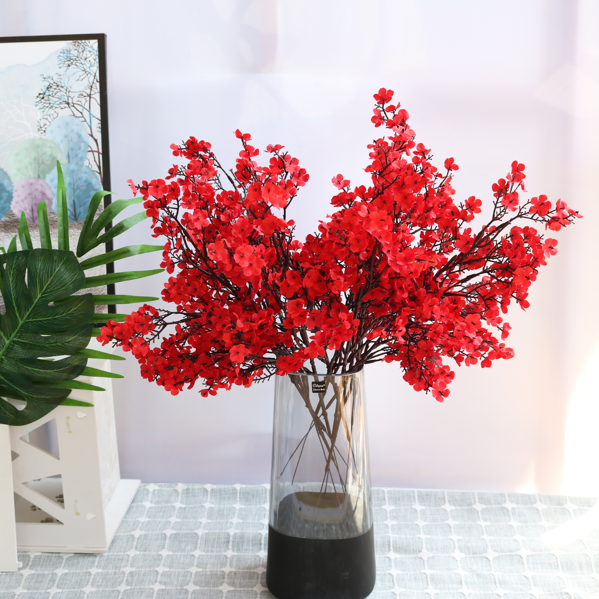 1 Bunch of gypsophila Artificial Flowers / High Quality Plants Bouquet/Real Touch Decorative Fake Flower Holding Bouquet / For Office, Hotel, Home Wedding Christmas Festival Party DIY Indoor Home Decoration