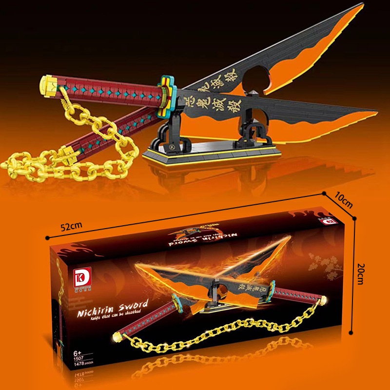 Demon Slayer Building Blocks Uzui Tengen double katana LEGO Compatible