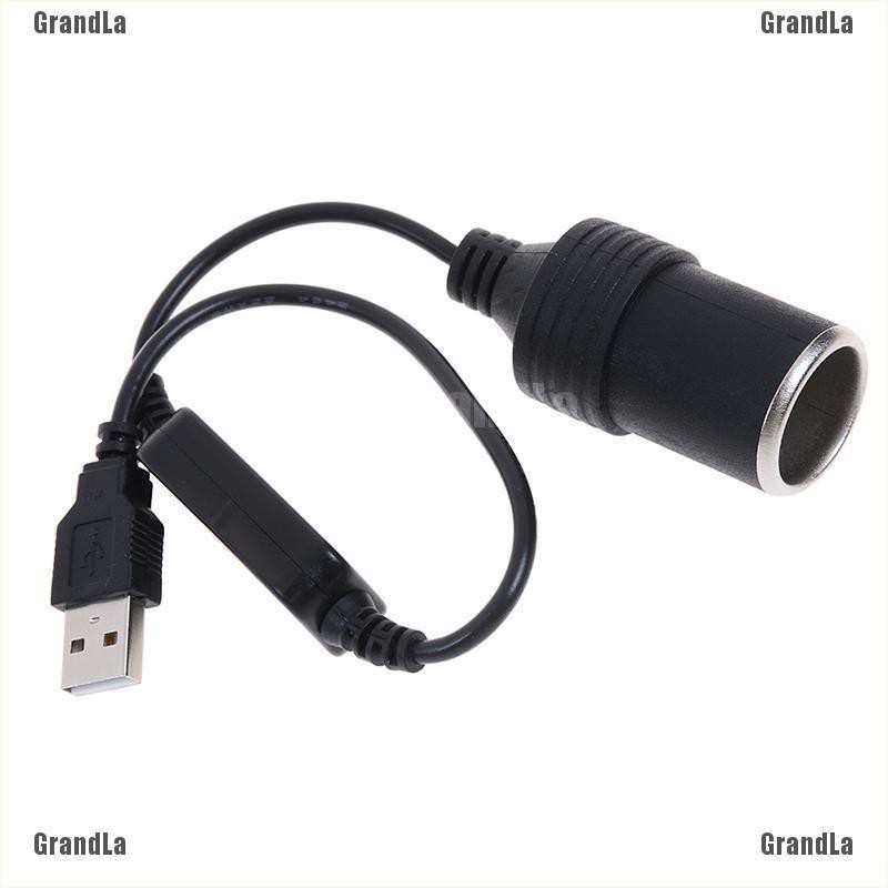 【GrandLa】5V 2A usb port to 12v 8w car cigarette lighter socket adapter ...