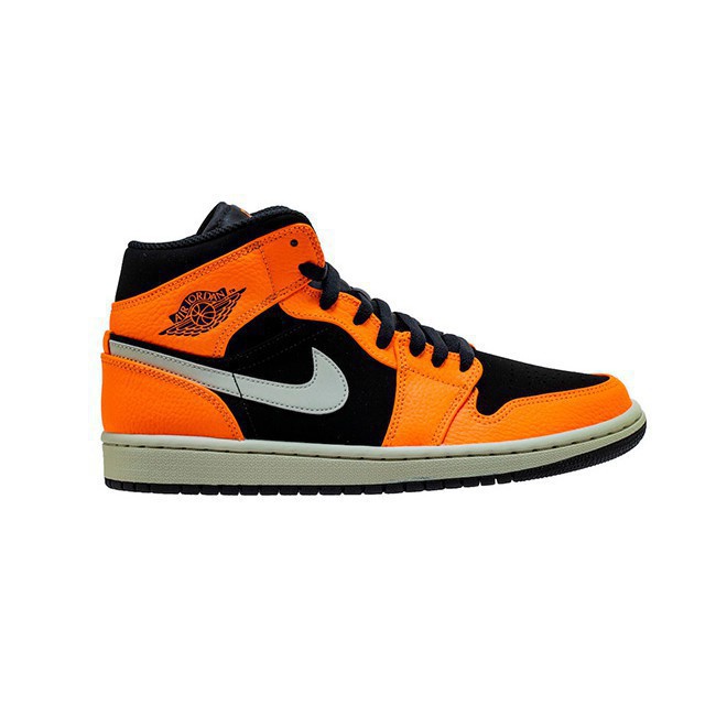 black orange jordan 1 mid