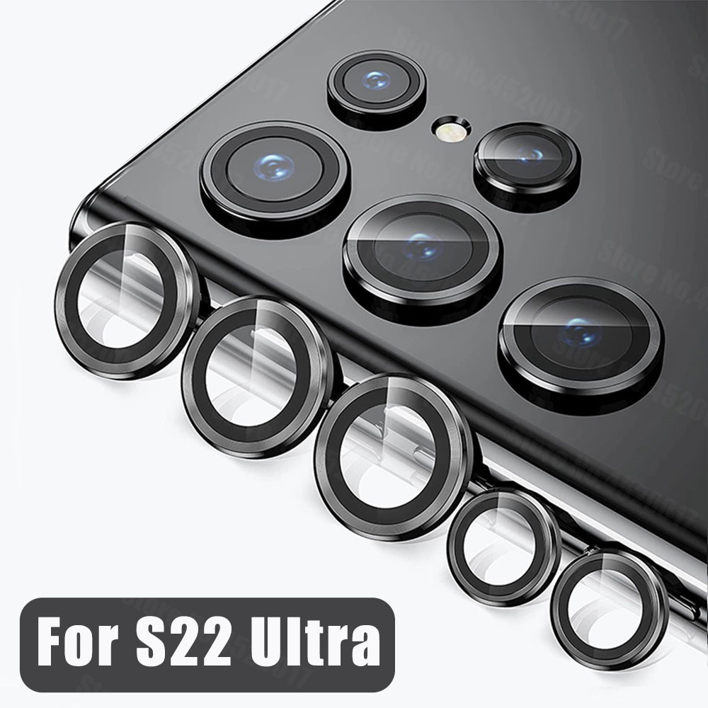 For Samsung Galaxy S22 Ultra Metal Camera Lens Screen Protector Case