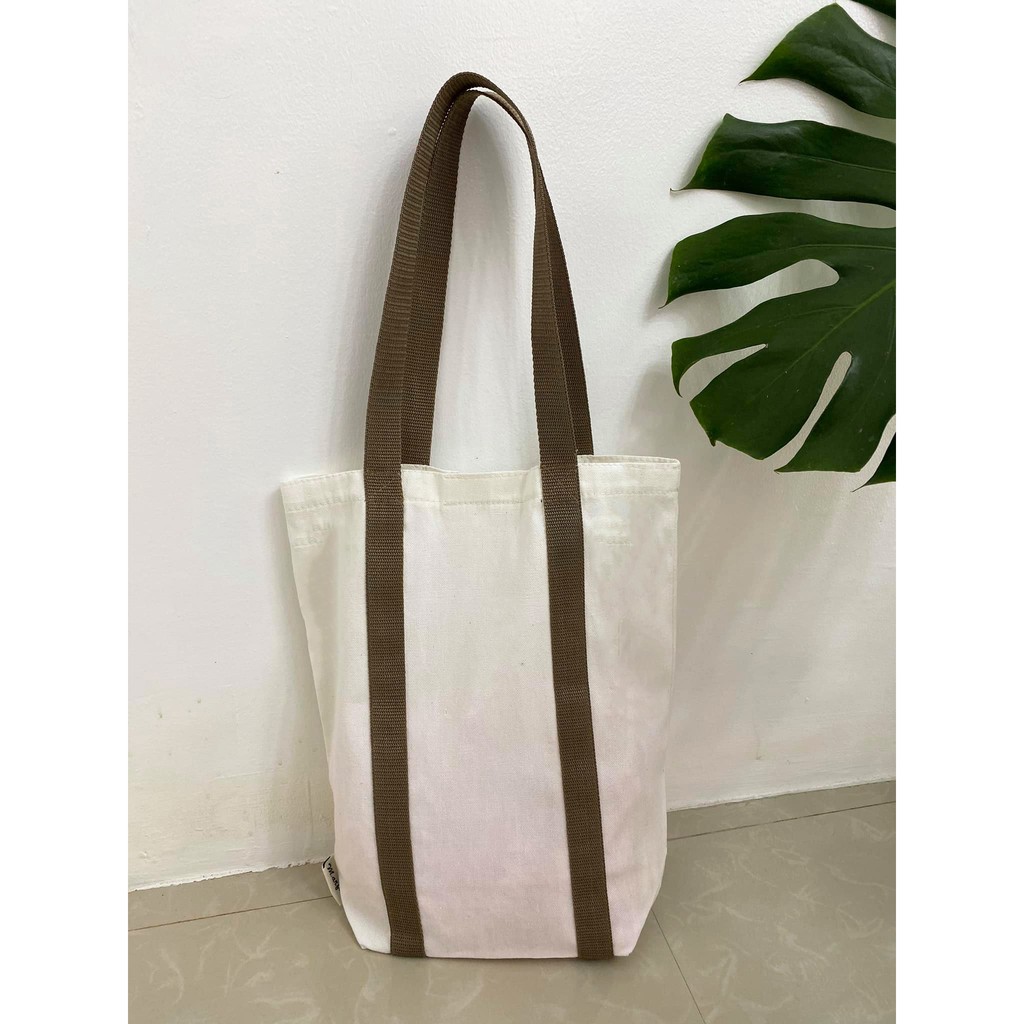 Long Strap Khaki Katsa Tote Bag Canvas [High Quality] Eco Bag Direct