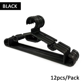 Black Hanger Plastic set of 12pcs