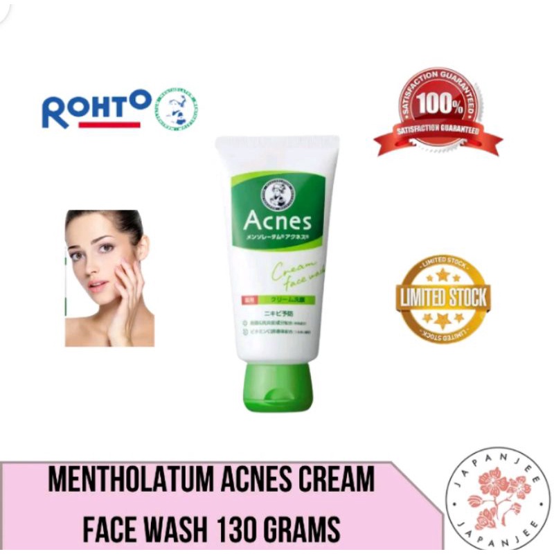 Rohto Mentholatum Acnes Face Wash 130grams Shopee Philippines