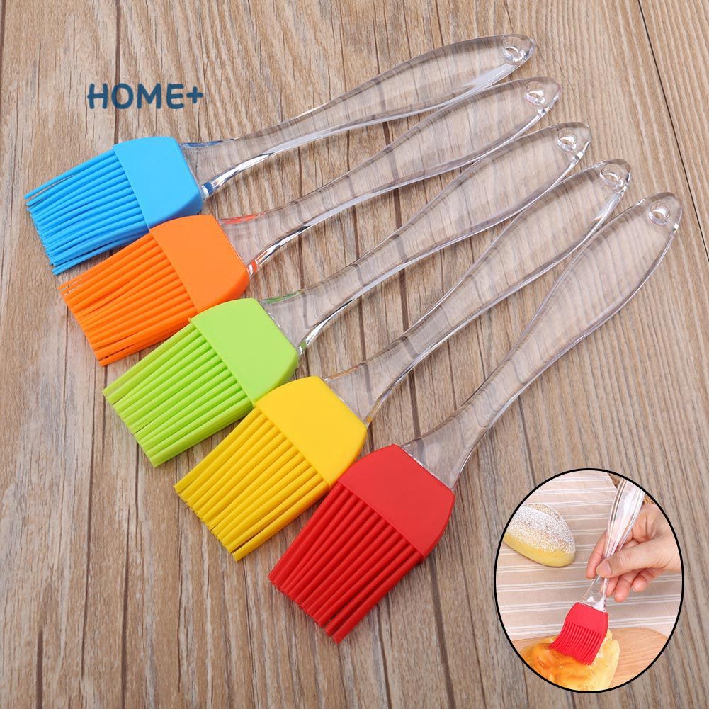 Silicone Pastry Brush Clear Handle Kitchen Tool For Baking BBQ Basting ...