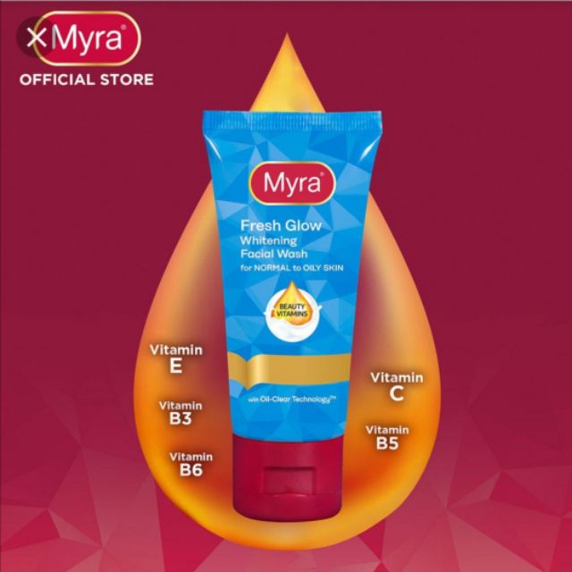myra e fresh glow facial wash