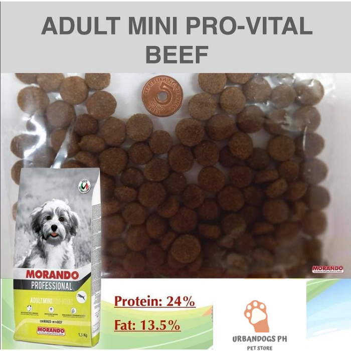 Morando Professional Dog Food for Adult Small Breed 15kg Mini Pro-vital Croquettes w/ Beef #6