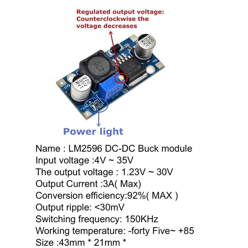 Lm S Dc Dc Step Down Power Supply Module A Adjustable Step Down