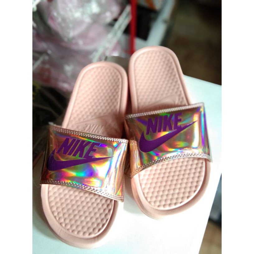 nike slides women purple