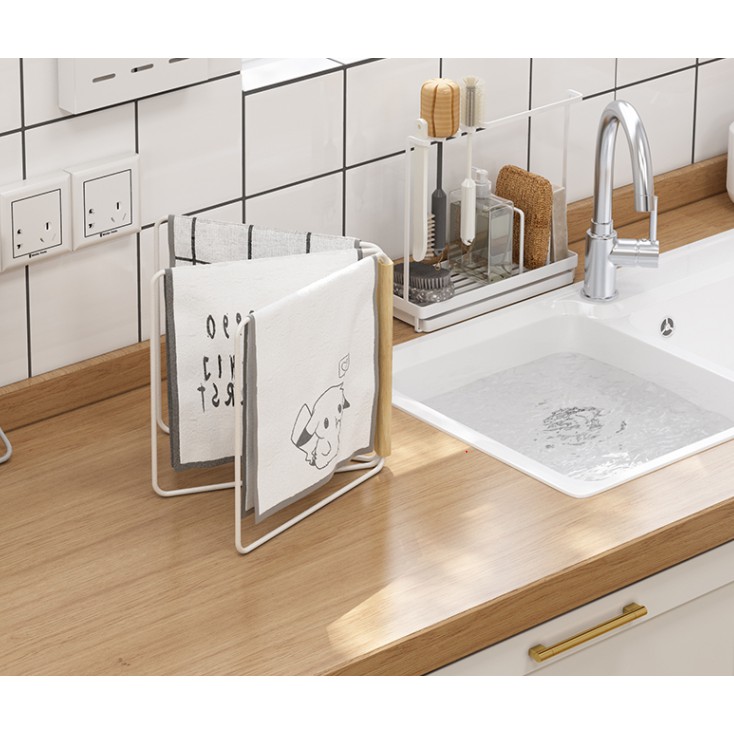 LS 【Ready Stock + COD】 Bel Homme Ph Foldable Dishcloth Kitchen Towel Holder
