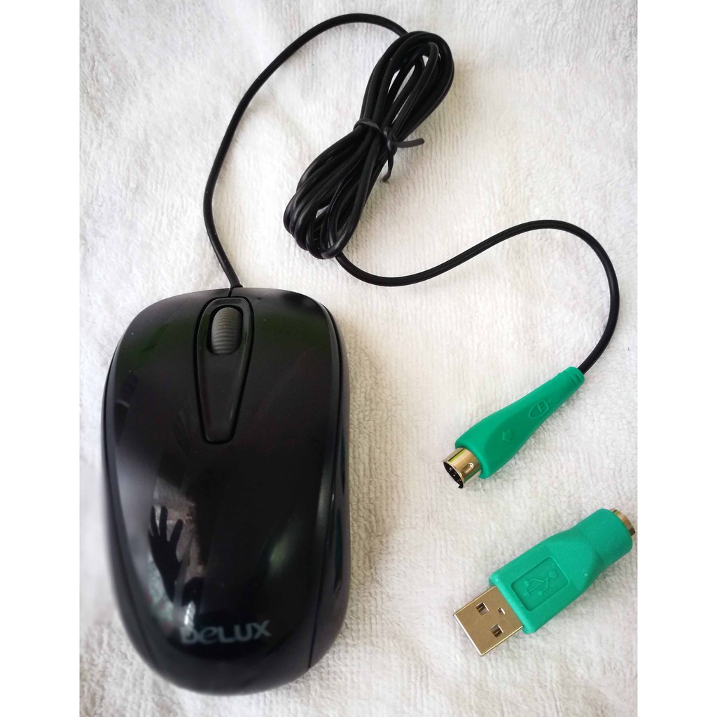 Delux Ps2 Mouse With Free Ps2 To Usb Adapter Shopee Philippines