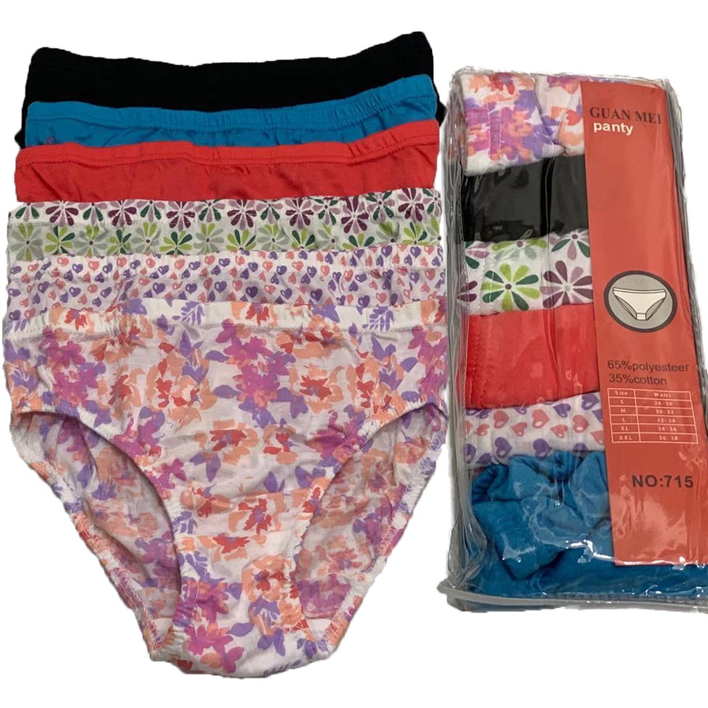 New Arrival Ladies Cotton Panty 6PCS Per Pack Shopee Philippines