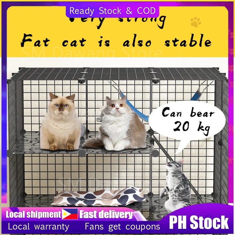 【COD】Stackable Cat cage Dog Cat Rabbit Cage  easy assemble kitten hedgehog hamster pet