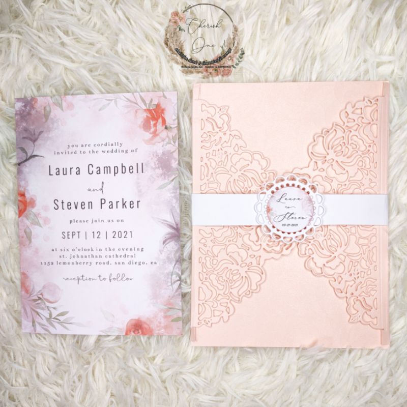 Die Cut Laser Cut Invitation Cards Cover Shopee Philippines