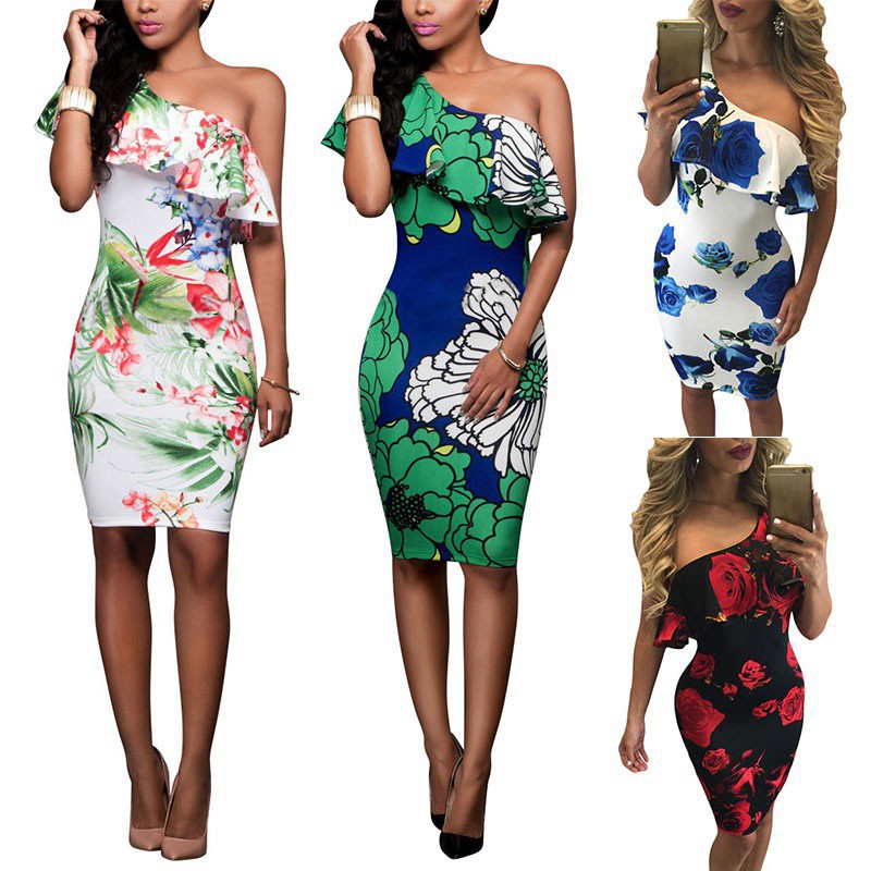 women's one shoulder dresses