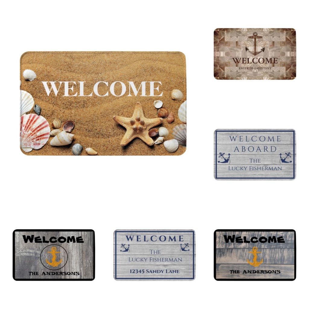 Wood Grain Beach Anchor Nautical Door Mats Kitchen Mats Door Mats Entry
